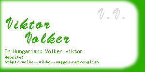 viktor volker business card